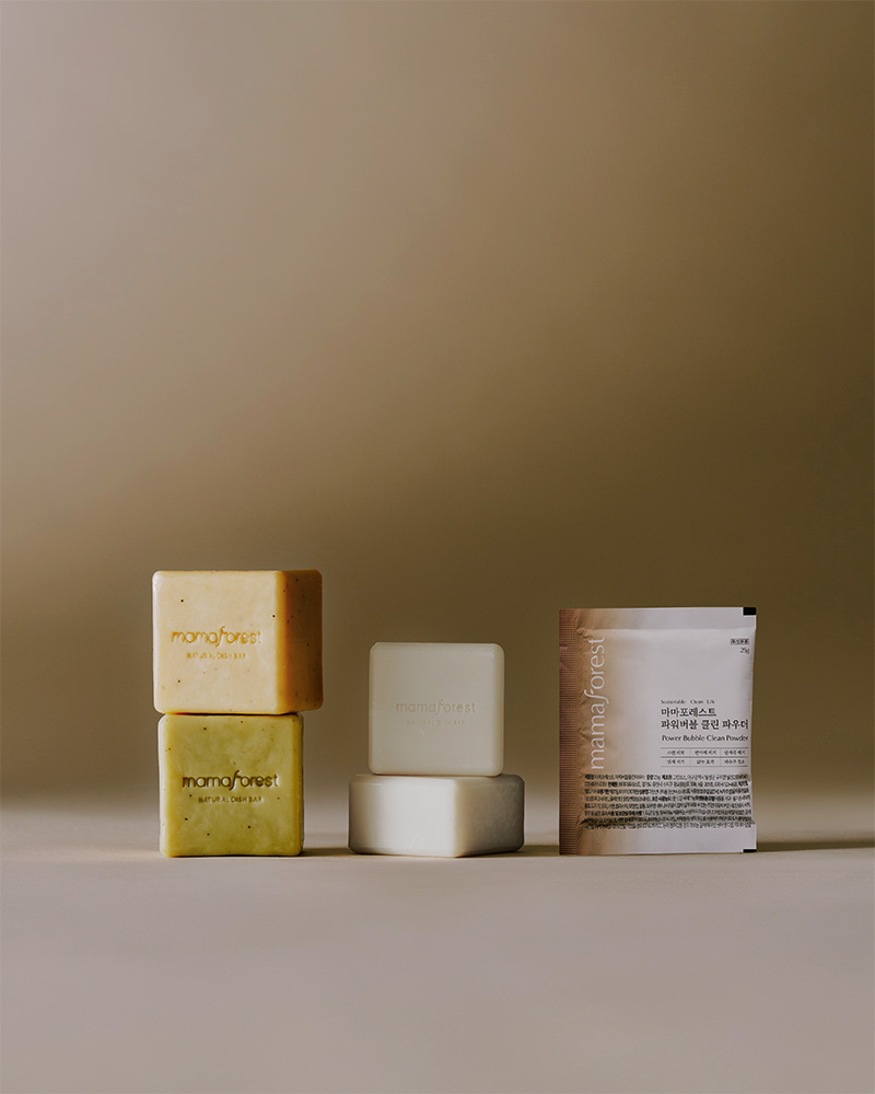 마마포레스트 설거지 비누 천연 주방 세제 고체 설거지바 2+2