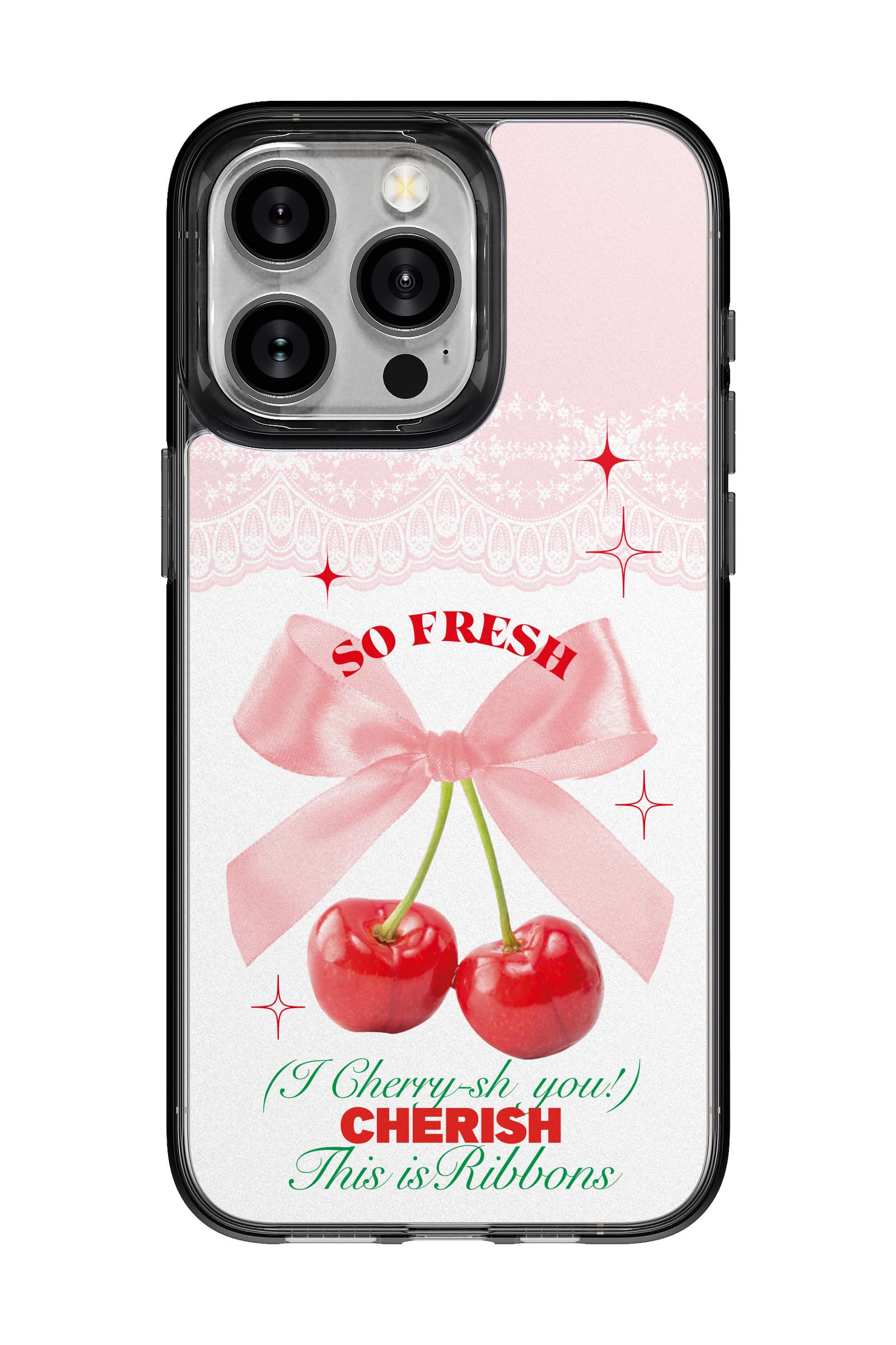 발레코어 리본체리쉬 띠부띠부스킨 갤럭시/아이폰 케이스 부착용스킨