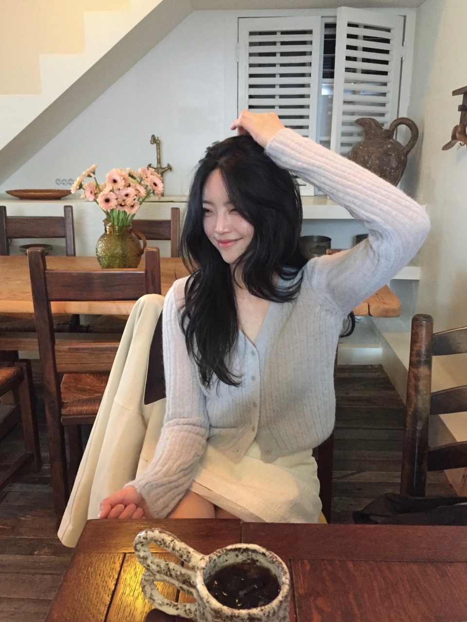 워크 배색 하프 트렌치 코트 상세 이미지 14