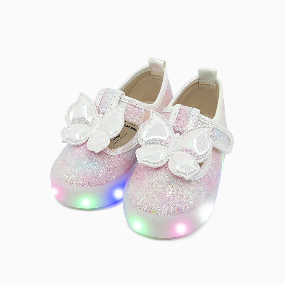 베이비솔 여아구두 유아 구두 아기 메리제인 운동화 LED 신발 루나윙 - 상품 이미지