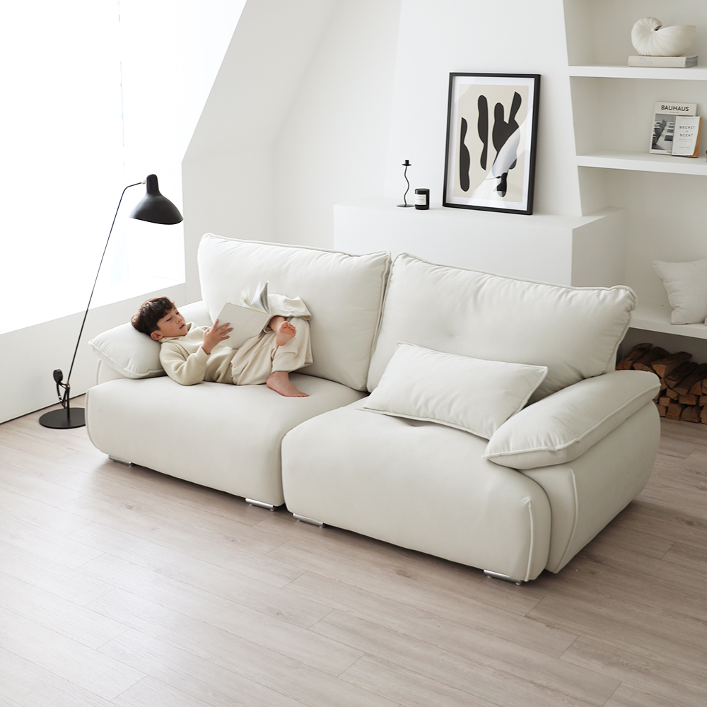 비알프렌드 포구미 신소재 생활방수 린코튼 풀커버 패브릭 소파 (3인/4인) 가로형/코너형