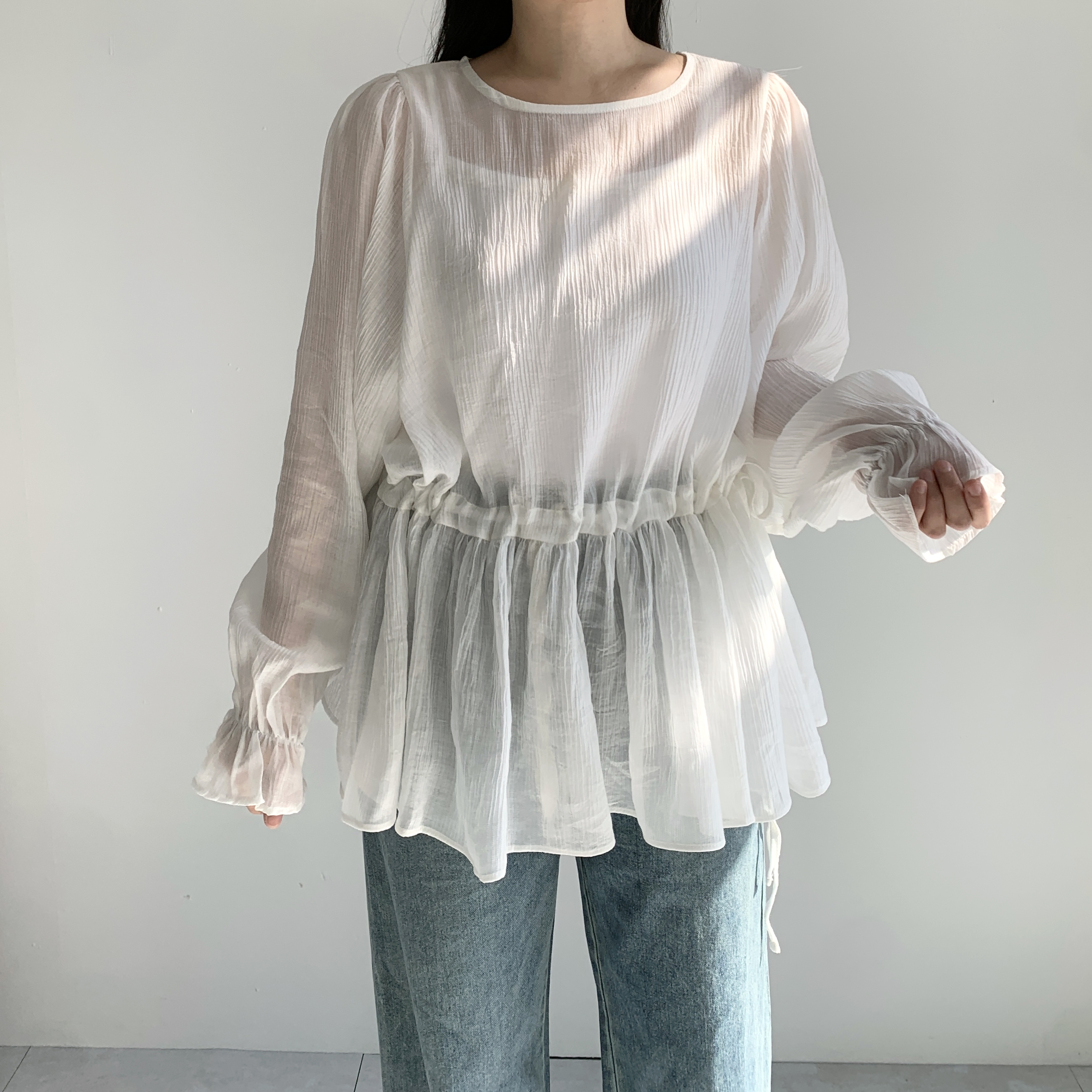 쉬폰블라우스 프릴블라우스 레이어드블라우스 - 상세 이미지 5