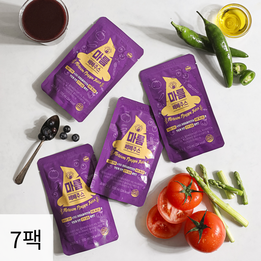 마름 빼빼주스 1주 클렌즈 구성(7팩) / 슈가프리 자연식