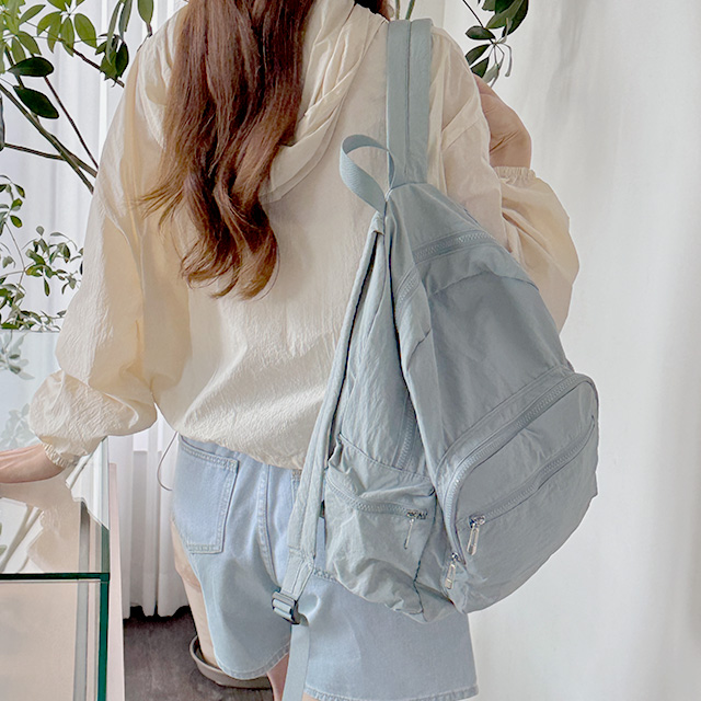백팩 보조가방 가벼운 수납 책 가방 백 공용 여성 여자 직장인 데일리 오로파백팩 - 상세 이미지 2