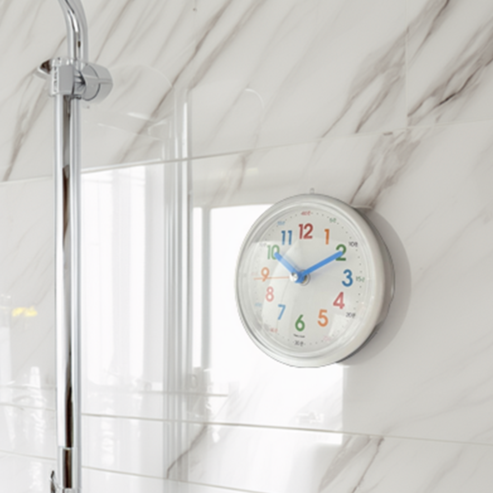 이지투씨 방수 화장실시계 교육용 욕실시계 흡착 주방 화장실