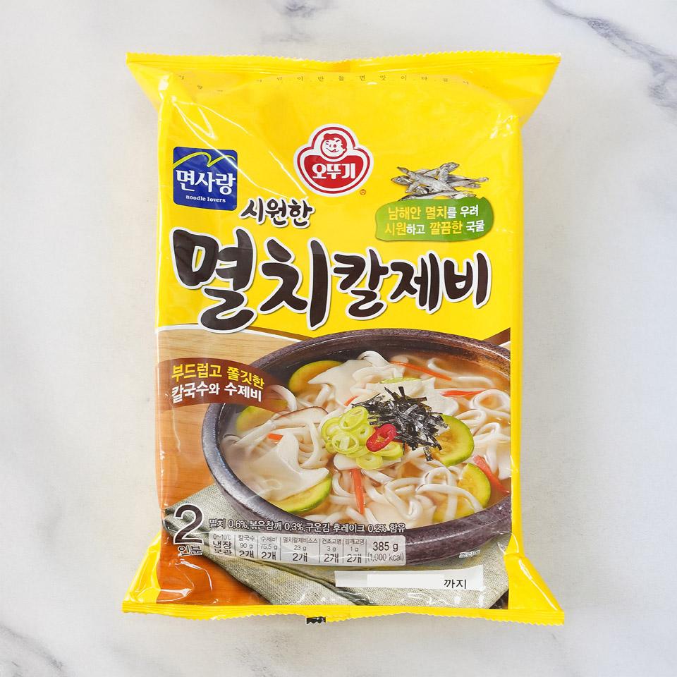 메가마트 오뚜기 시원한 멸치칼제비 2인 385G - 상품 이미지