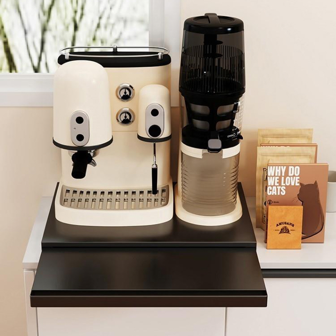 홈카페 꾸미기 슬라이딩 장 홈바장 커피머신 선반 정수기 받침대 다이 렌지대