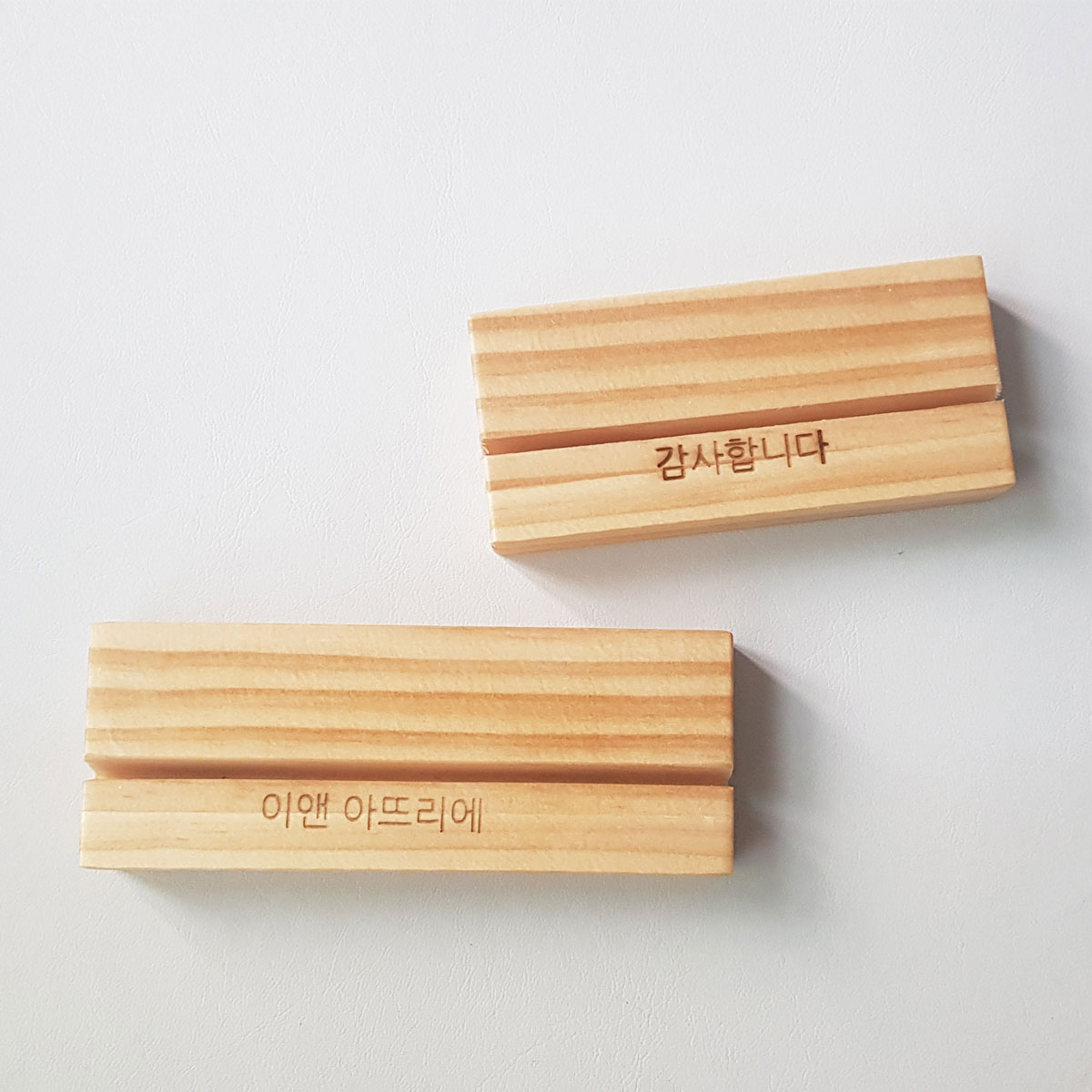 원목 명함꽂이 오일칠 명함홀더 카드 엽서 사진 거치대 - 상세 이미지 2