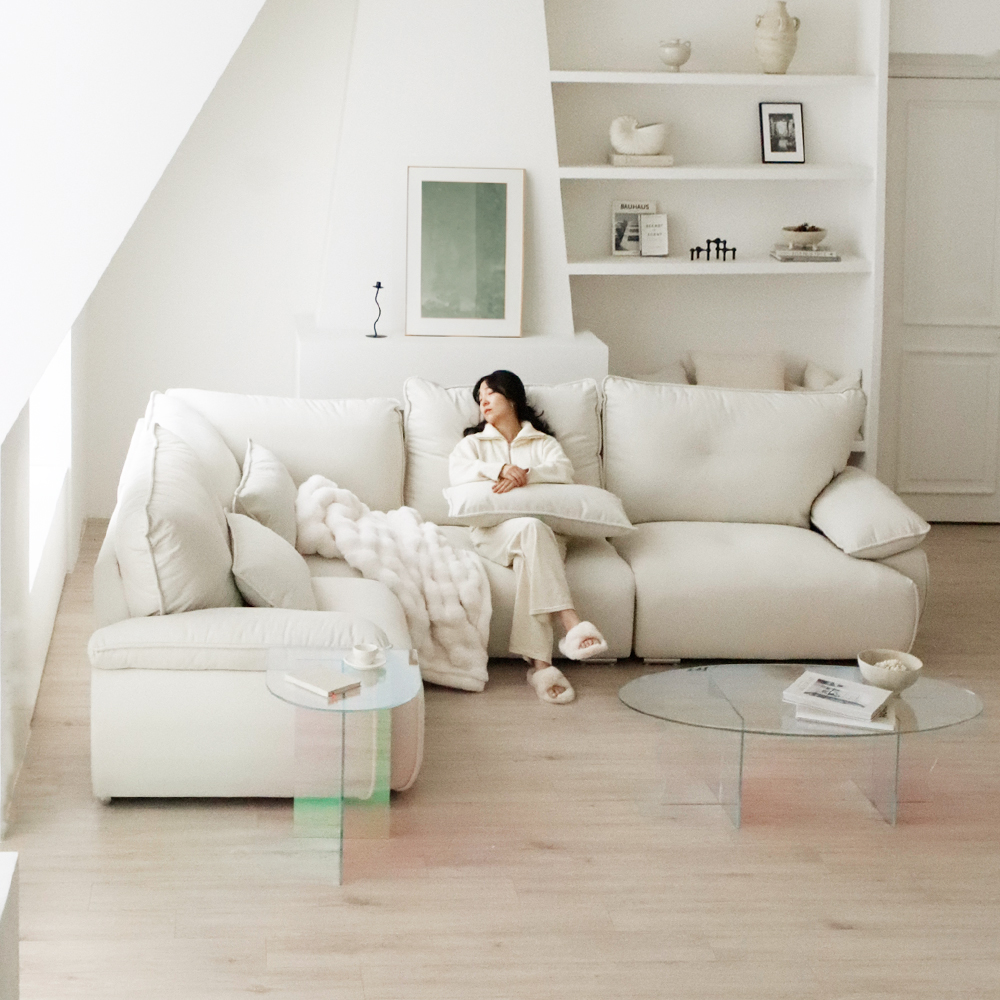 비알프렌드 포구미 신소재 생활방수 린코튼 풀커버 패브릭 소파 (3인/4인) 가로형/코너형