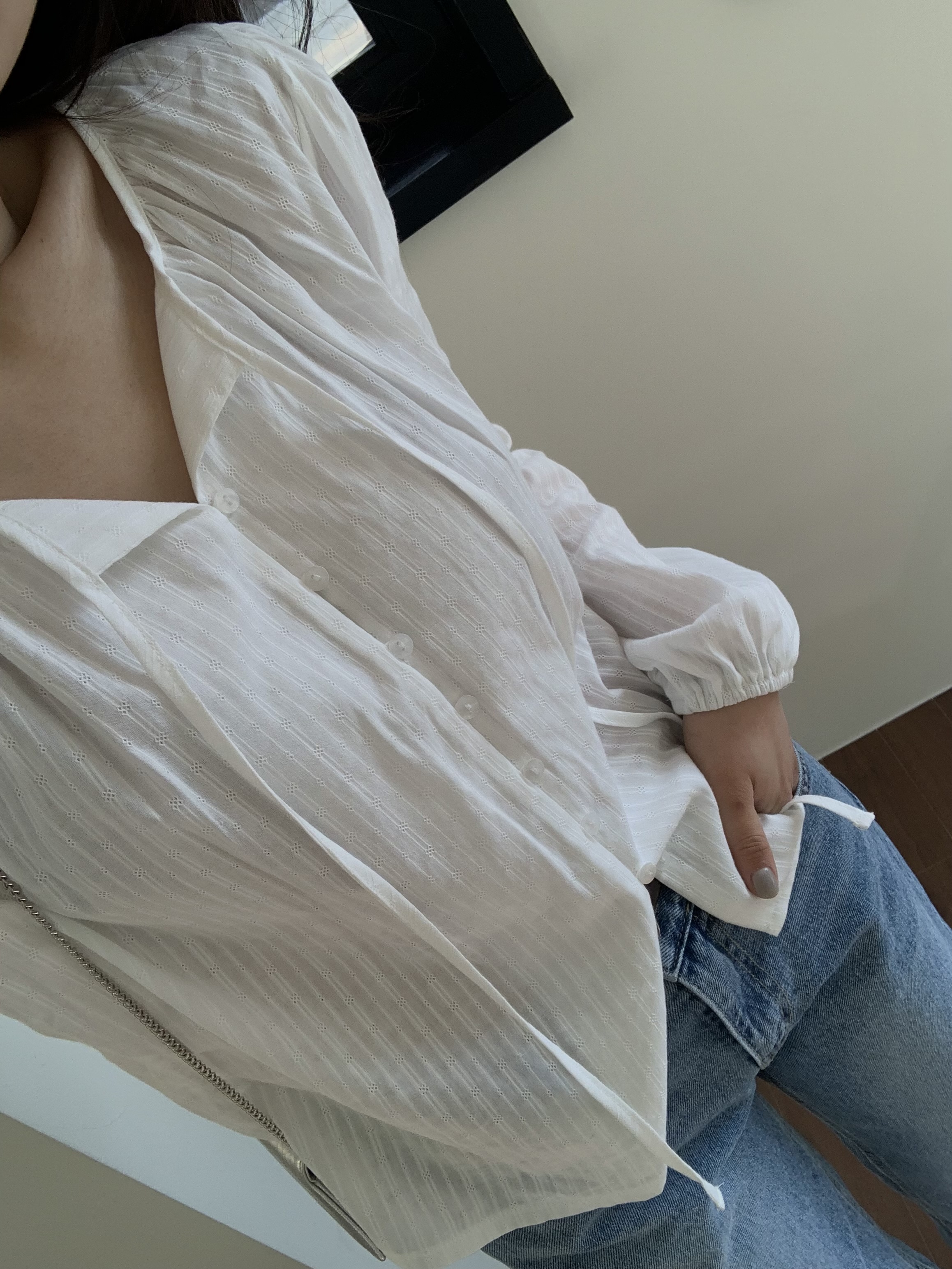 로우라이즈 세미와이드 봄 데님팬츠 M2661 2color (연청바지/ 데님바지/ 일자청바지/ 연청데님/ 중청데님/봄팬츠) 상세 이미지 22