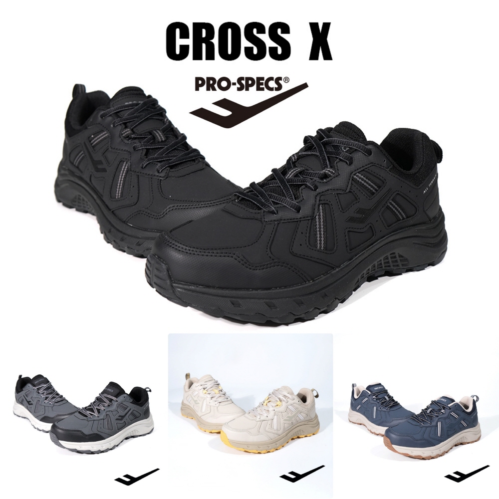 프로스펙스 남성 운동화 방수운동화 발볼넓은 런닝화 올블랙 워킹화 트레킹화 크로스엑스