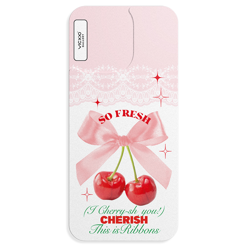 발레코어 리본체리쉬 띠부띠부스킨 갤럭시/아이폰 케이스 부착용스킨