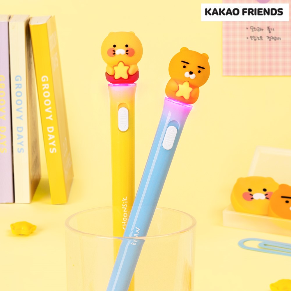 춘식이 볼펜 0.5mm 검정 잉크 귀여운 인형볼펜 피규어 라이트 카카오 굿즈 선물 - 상세 이미지 3