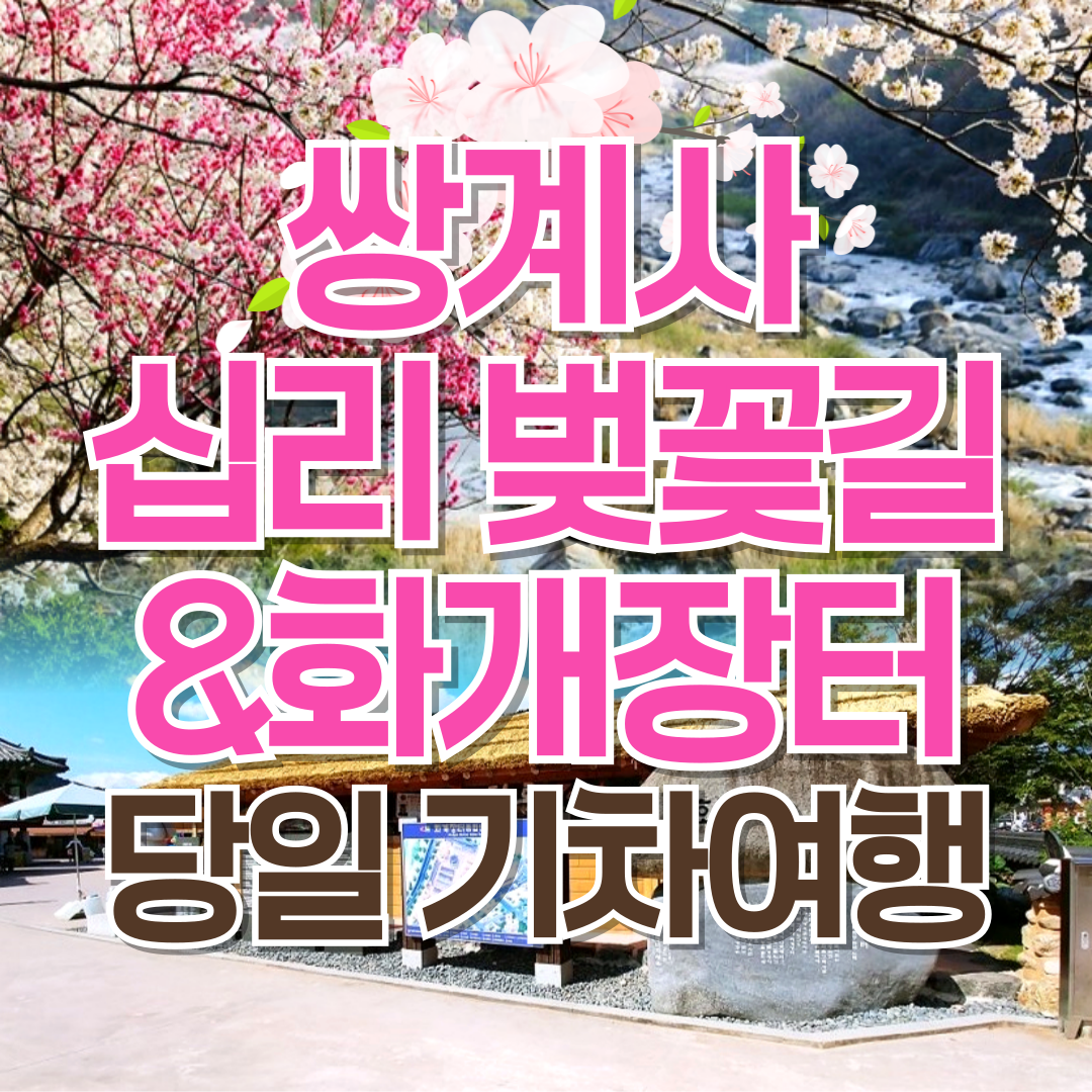 [KTX]2026 화개장터 벚꽃축제&쌍계사 십리벚꽃길 당일 국내 기차여행 패키지 (3/26~4/19) 제품 이미지