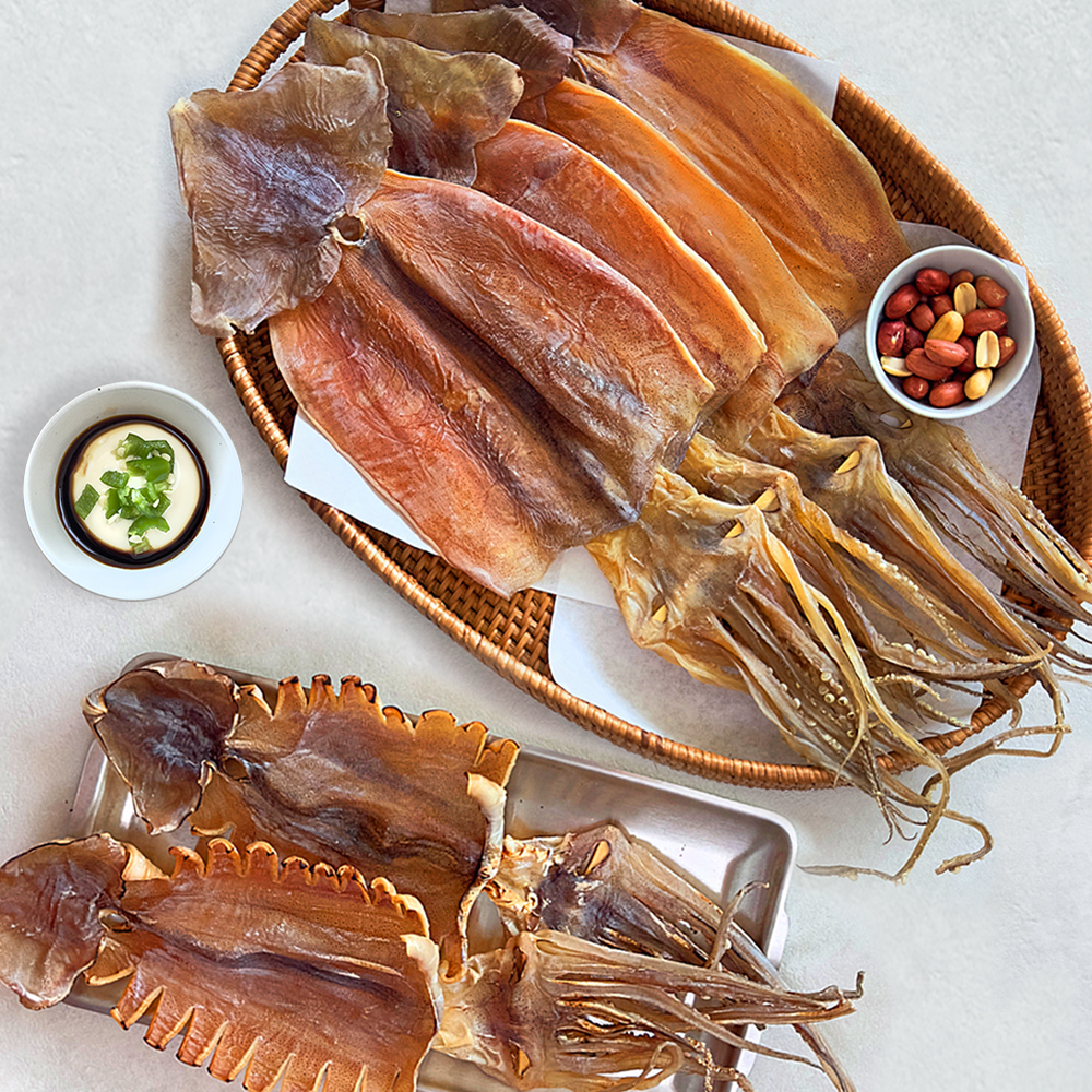 [바다누리] 쫄깃하고 담백한 해풍맞은 건오징어 4~5미(봉)