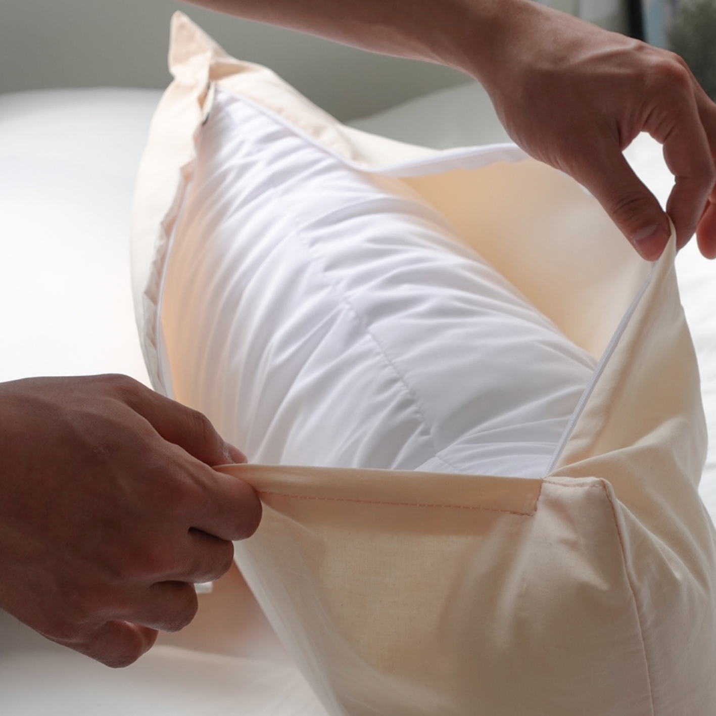 플러스 경추베개  경추 목베개 목디스크 일자목 거북목베개 백토 크림베이지