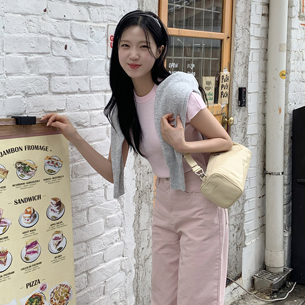 디아르 라운드넥 캡소매 소프트 반팔 티셔츠 ts4335 - 상품 이미지