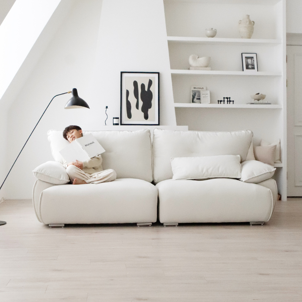 비알프렌드 포구미 신소재 생활방수 린코튼 풀커버 패브릭 소파 (3인/4인) 가로형/코너형