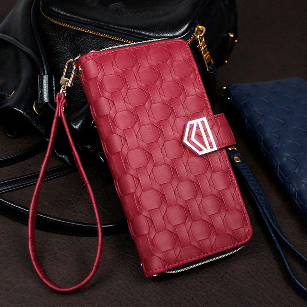 그리드 스트랩 지갑 케이스 레드, 갤럭시S21 울트라 - 상세 이미지 2