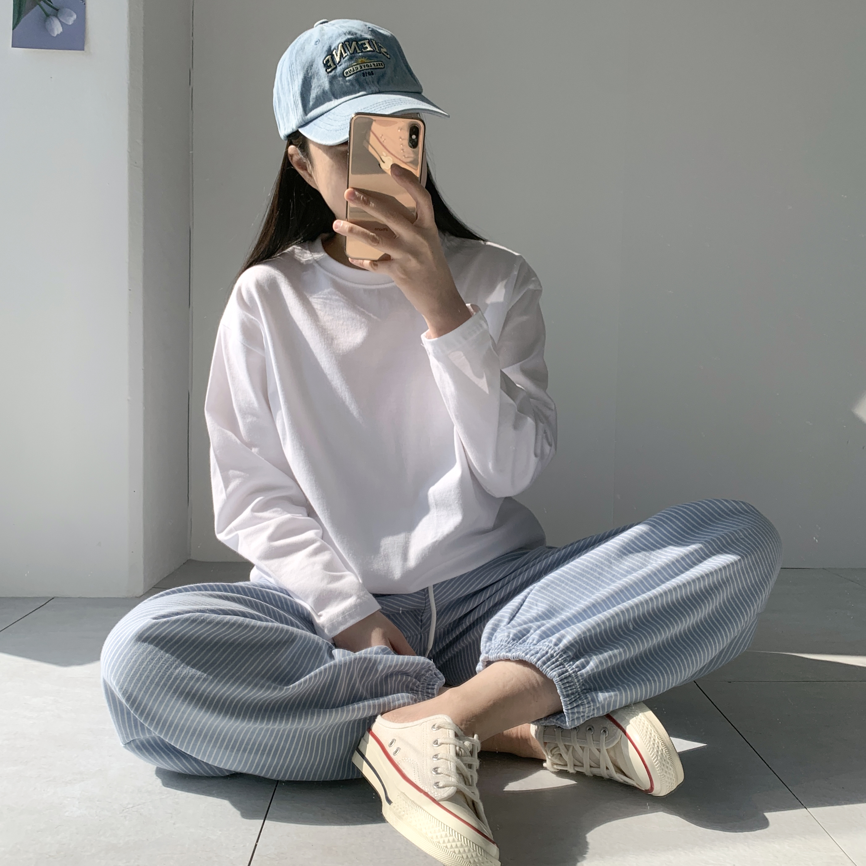 [2SIZE] 탄탄 20수 트임 레이어드티 블랙 - 상세 이미지 5
