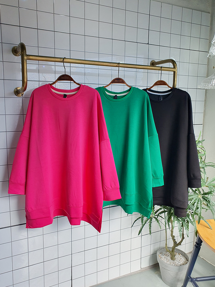 네오프렌 8부 오버핏 트레이닝 티셔츠 - 상품 이미지