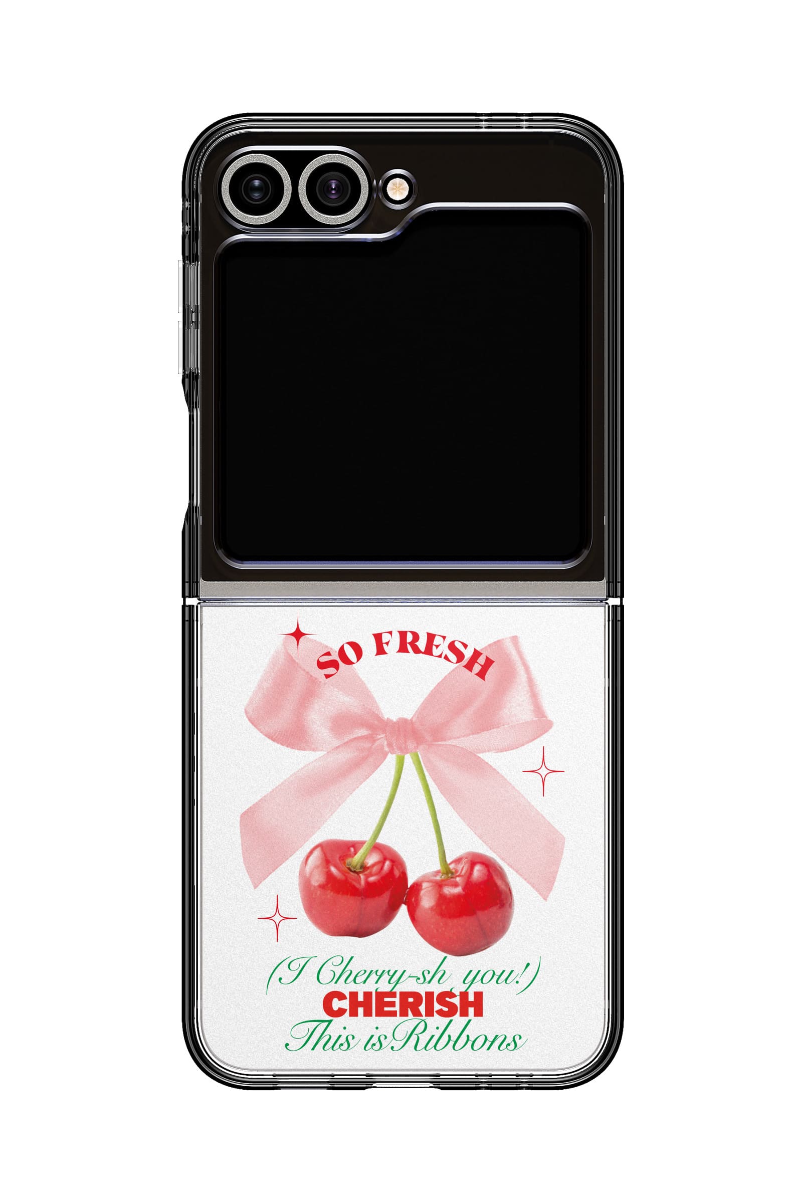 발레코어 리본체리쉬 띠부띠부스킨 갤럭시/아이폰 케이스 부착용스킨