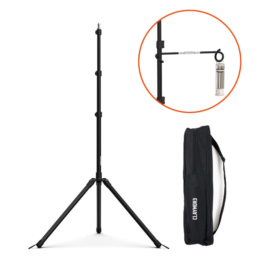 크레모아 퀵 삼각대 캠핑 랜턴 조명 걸이 멀티 스탠드 3단 소켓 1/4인치