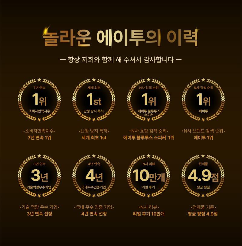 에이투 붐5 캠핑 휴대용 IPX7 완전방수 무선 블루투스스피커 LED TWS BOOM5 판매처 상세 정보 이미지 2