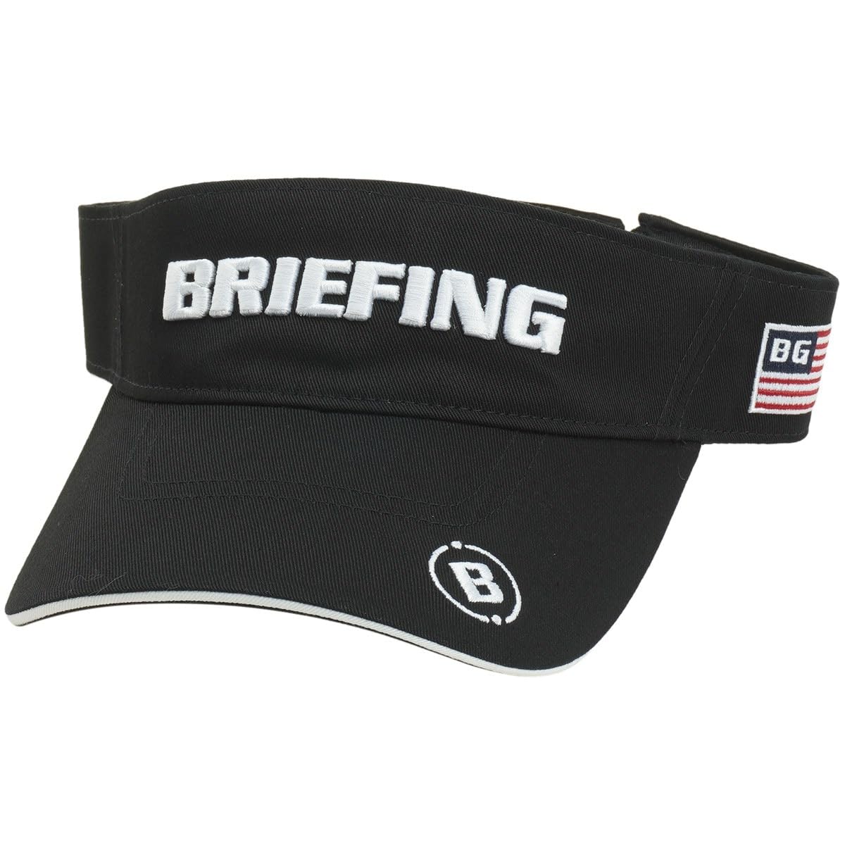 브리핑 BRIEFING 골프 썬바이저 선캡 BRG241M91 블랙 - 메인 이미지