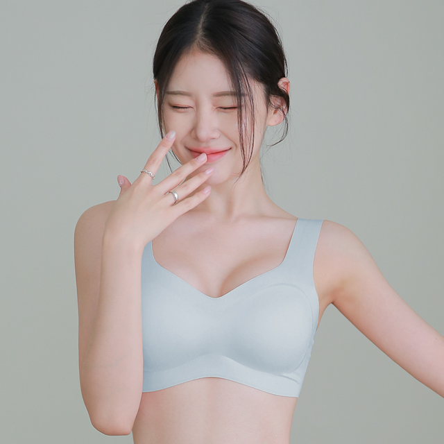 [일체형패드]퍼펙트핏 뽕 심리스 노와이어브라 팬티 세트 속옷 - 상세 이미지 4