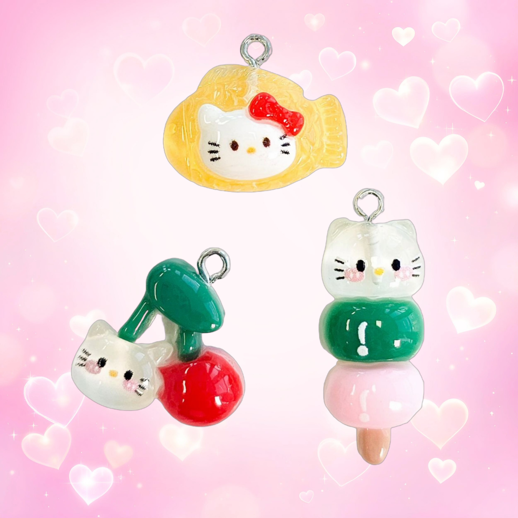 키링부자재 키링만들기 악세사리 부자재 붕어빵냥 당고냥 체리냥