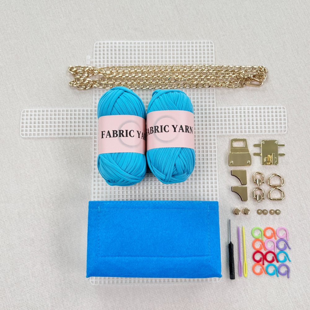 도두리 diy 네트공예 뜨개질 망스티치 코바늘 가방 만들기 뜨기 패키지 - 브릭토트백 - 상세 이미지 2