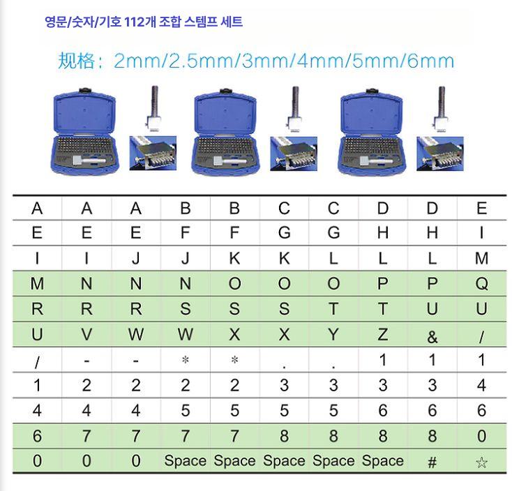 이니셜 각인기 숫자 명판 로고 휴대용 소형 기계 수동 마킹기 금속 4mm - 상세 이미지 3