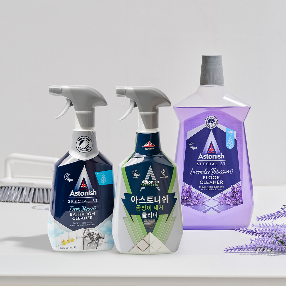 [본사] 아스토니쉬 곰팡이제거 750ml+배스룸버블 750ml+바닥 클리너 1000ml (선택) 세트 - 상세 이미지 2