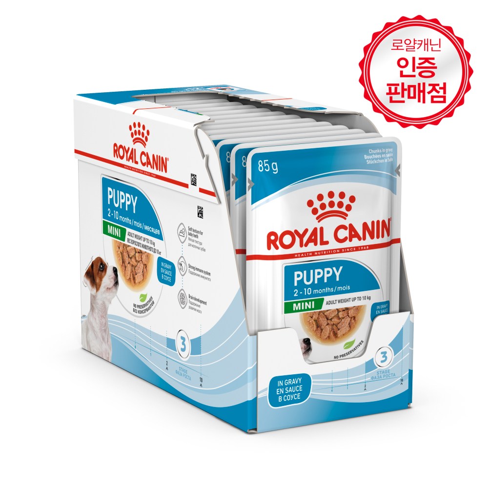 로얄캐닌 독 미니 파우치 퍼피, 85g, 12개