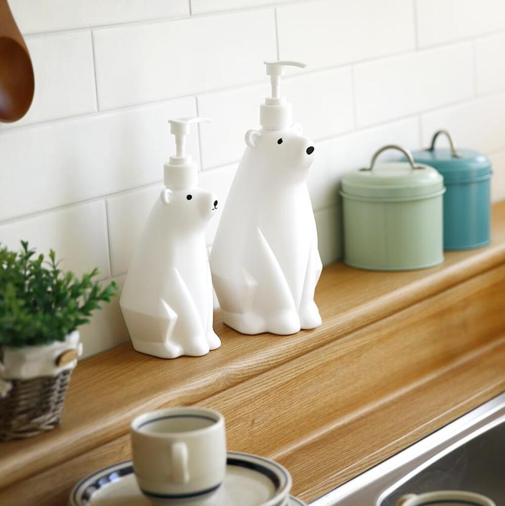 북극곰 디스펜서 주방 욕실 싱크대 세제 통 리필 용기 손세정제 아빠곰 950ml - 상품 이미지