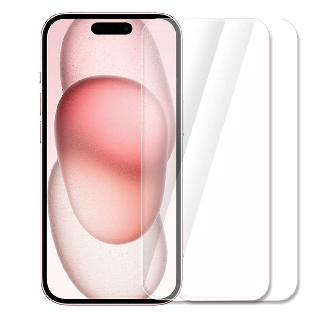 강화유리필름 아이폰15, 2매입 - 상품 이미지