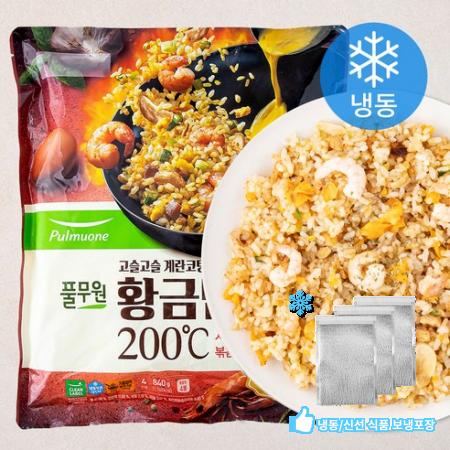 풀무원 고슬고슬 계란코팅 황금밥알 새우 갈릭 볶음밥 (냉동) 840g 1개 : AaaH