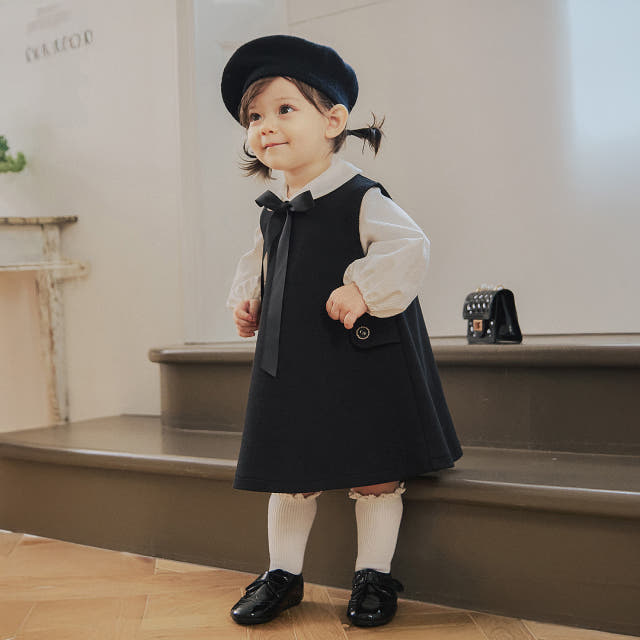 돌촬영의상 하객룩 레브 원피스 블랙