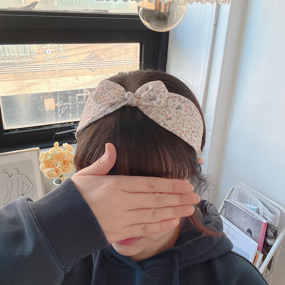 화사한플라워꽃리본머리띠 반다나 넓은헤어밴드 터번 이미지 7