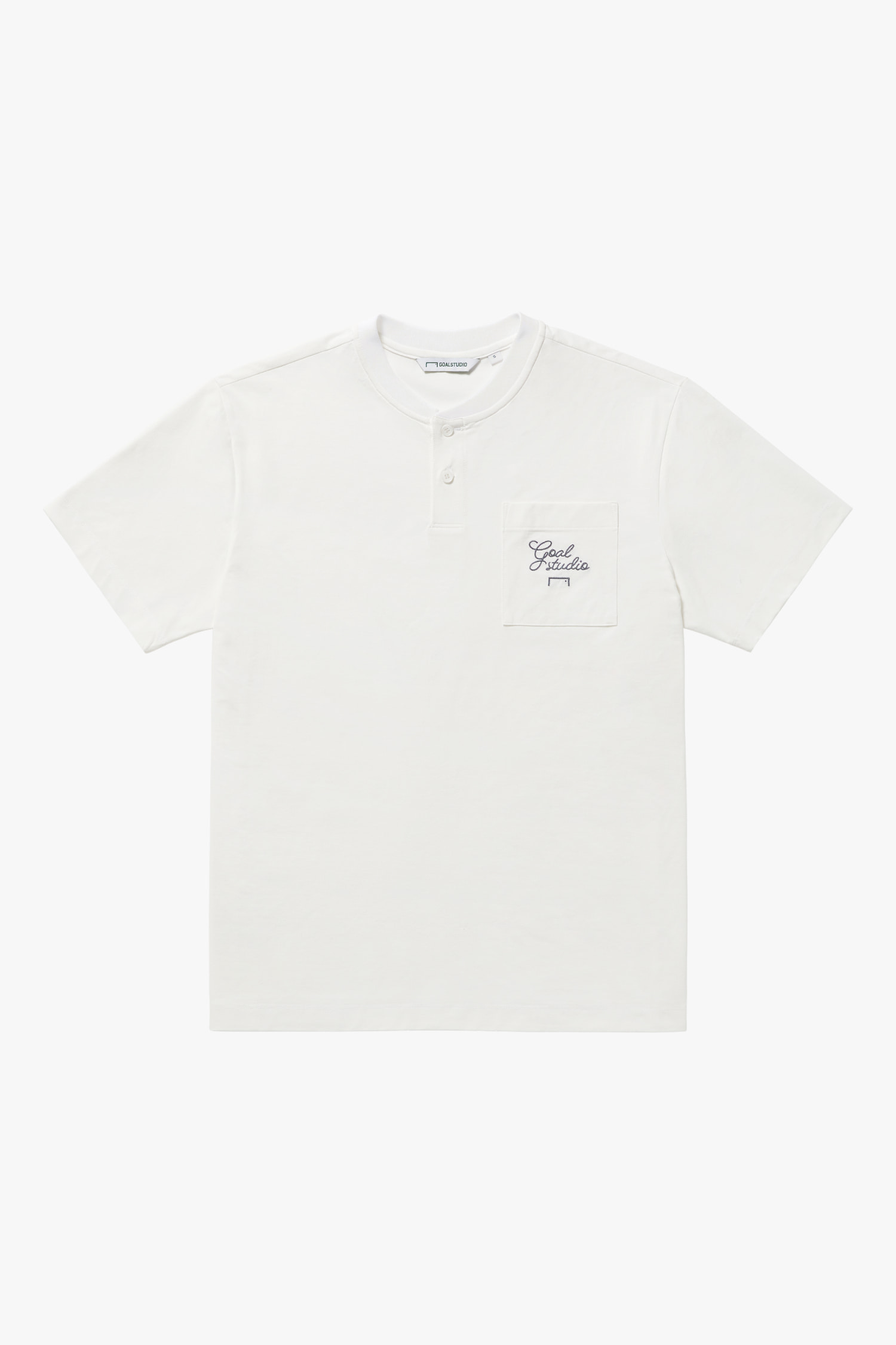 AIR DRY HENLEY NECK BUTTON-UP-OFF WHITE - 상세 이미지 2