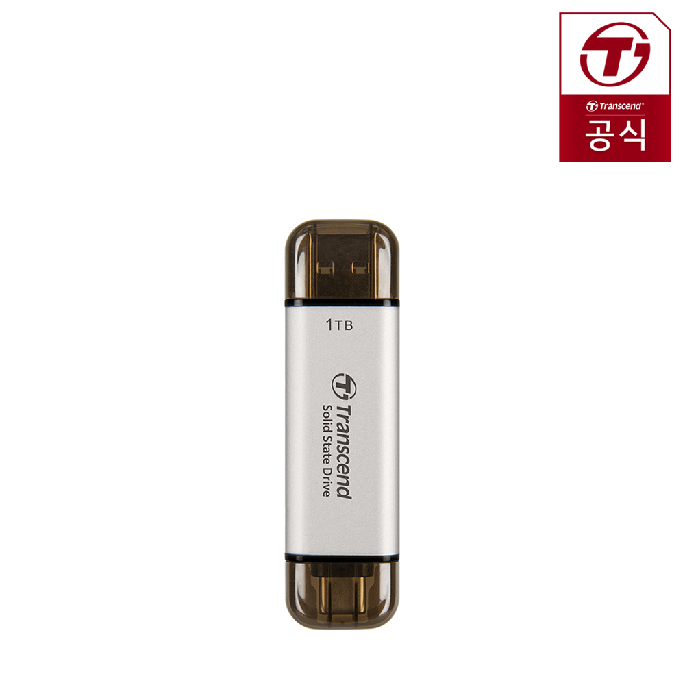 트랜센드 ESD310 초소형 외장SSD 1TB, 실버