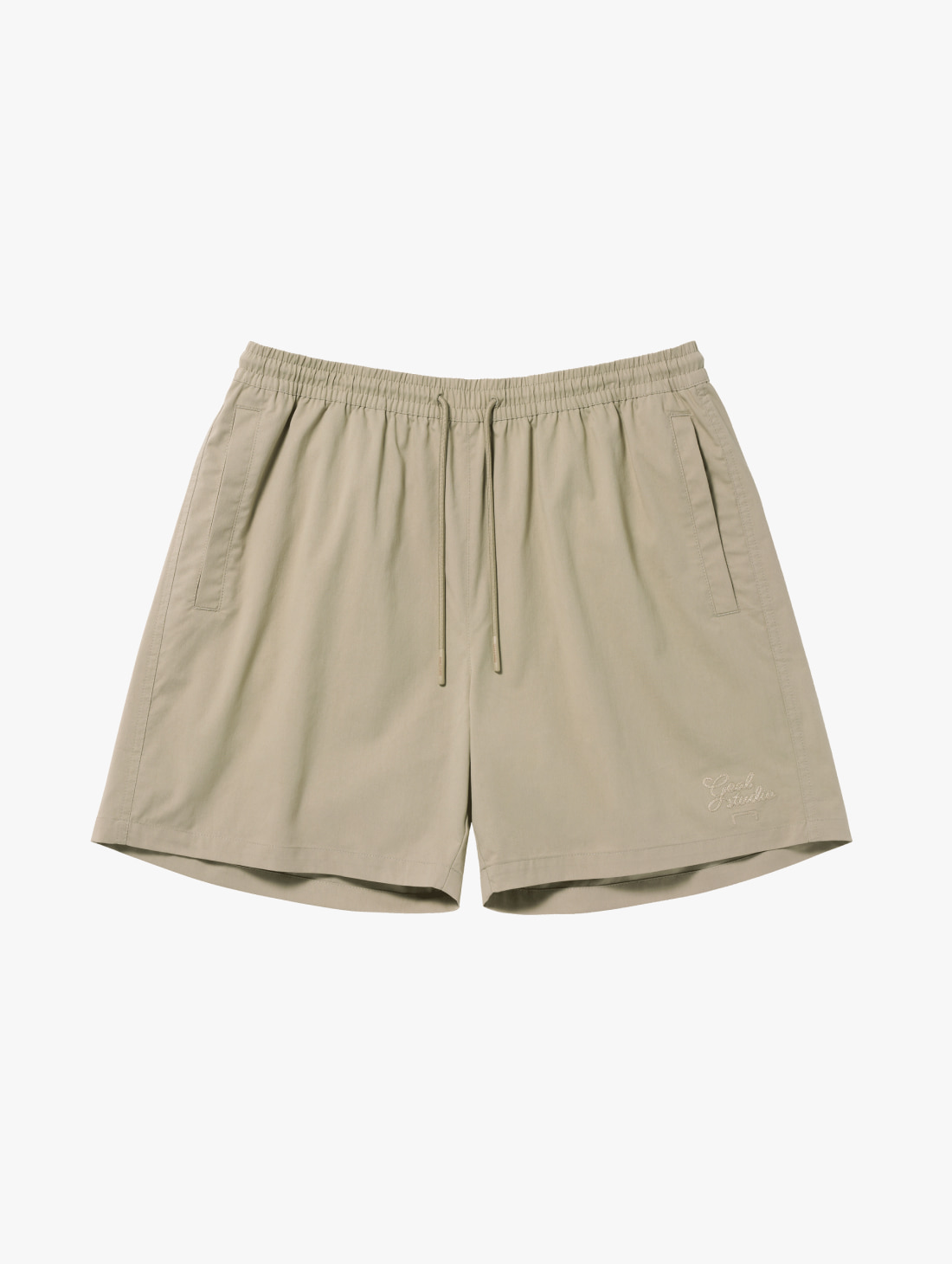 SCRIPT CHINO SHORTS-BEIGE - 상품 이미지