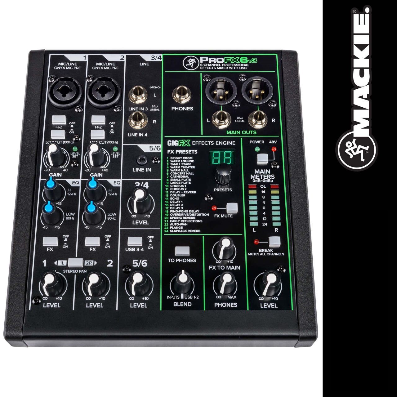 MACKIE ProFX6v3 맥키 6채널 믹서 인터페이스 제품 이미지