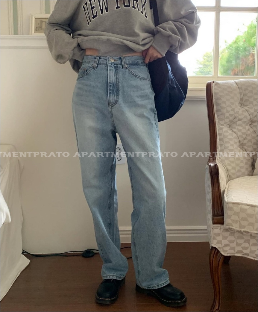 [stunning] 스터닝 빈티지 연청 데님 팬츠 일자 청바지 (1color) 상세 이미지 5