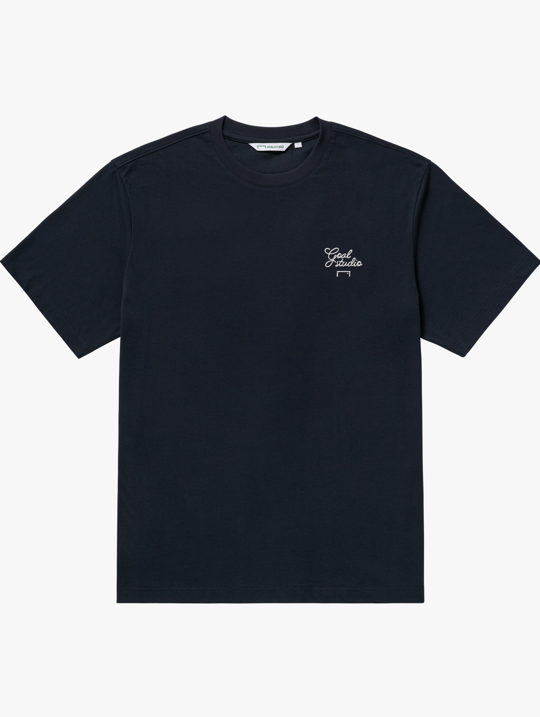 ESSENTIAL SCRIPT TEE-NAVY - 상품 이미지