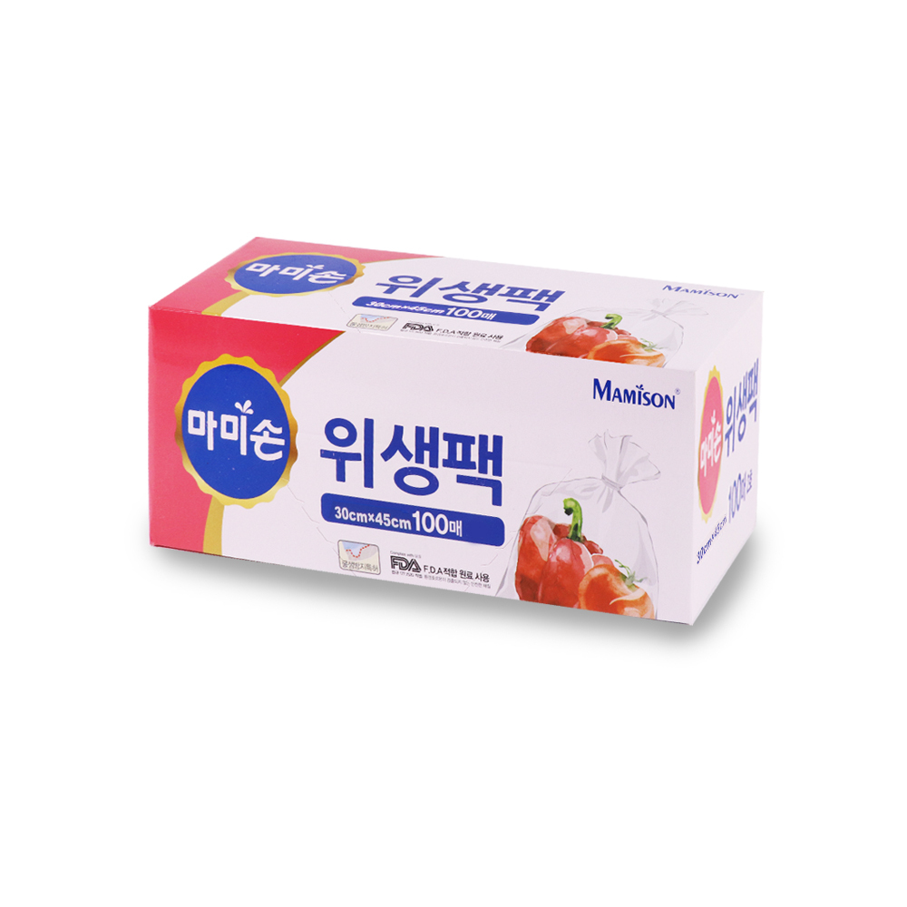 마미손 위생백 크린백 일회용비닐 봉투 봉지 위생팩 30x45 100매 - 상품 이미지