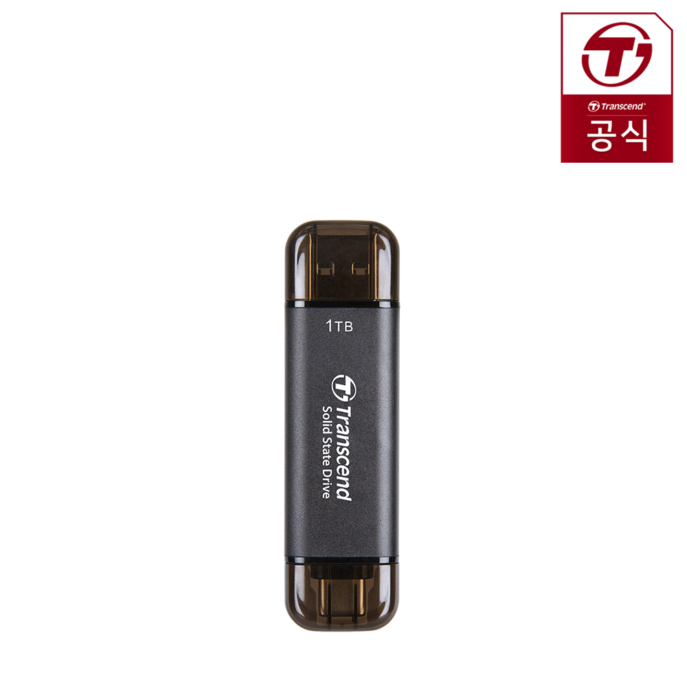 트랜센드 ESD310 초소형 외장SSD 1TB, 블랙