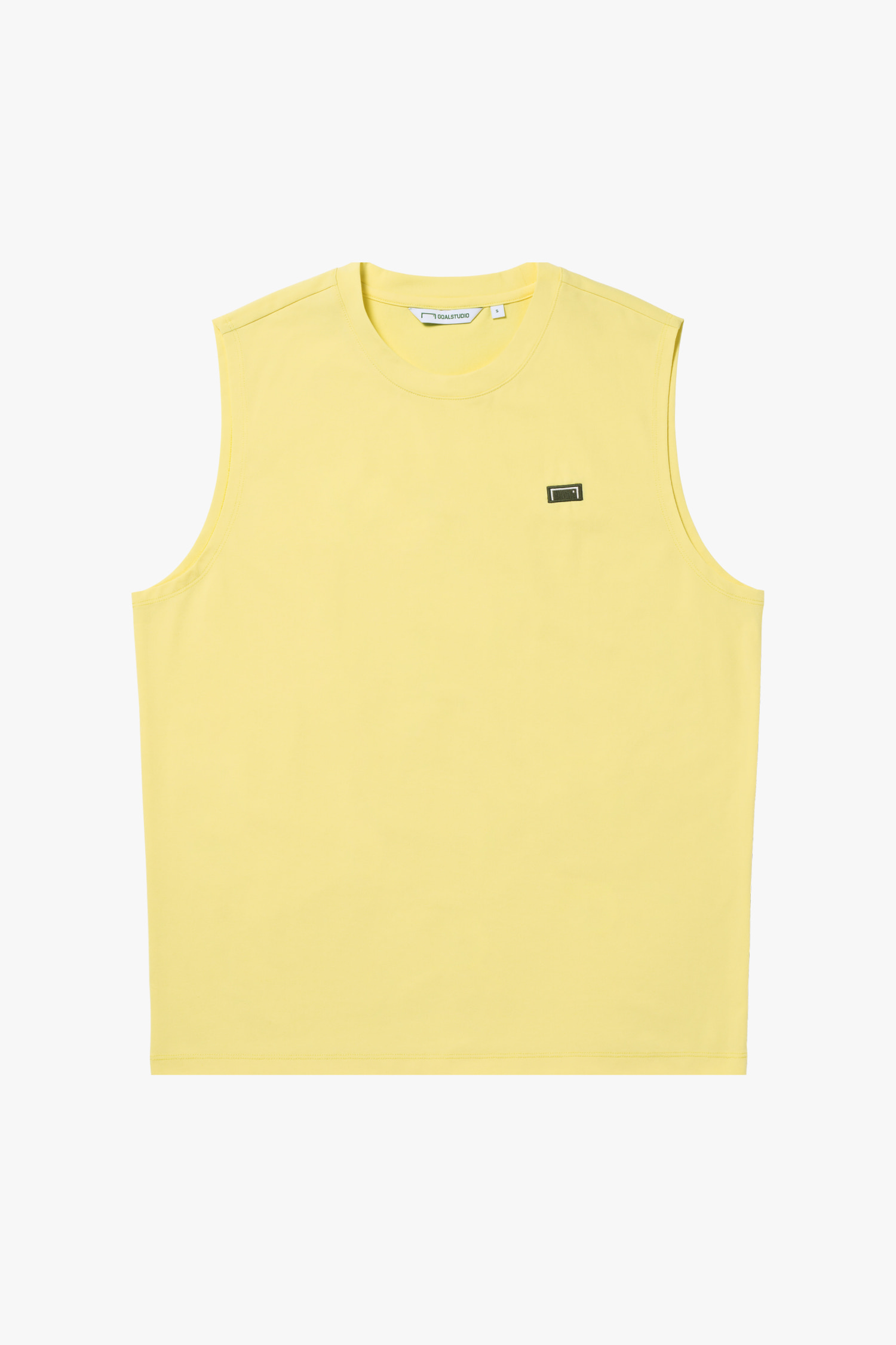 AIR DRY BOX LOGO SLEEVELESS-LIGHT YELLOW - 상세 이미지 2