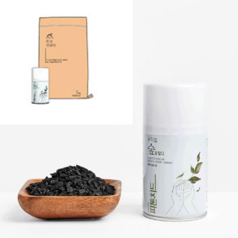 10평 패키지 청정방분탄 5kg 피톤치드 1개 베이크아웃 새집 증후군